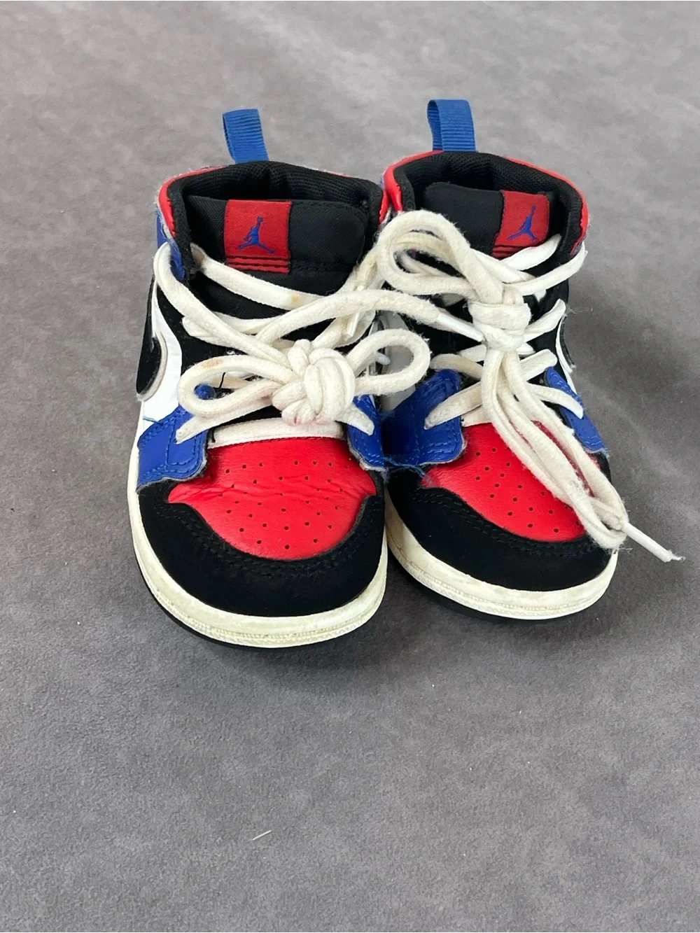 Nike Kids Red, Blue & Black High-Top Sneakers